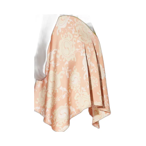 Floral-Printed Asymmetric Hem Draped Dress