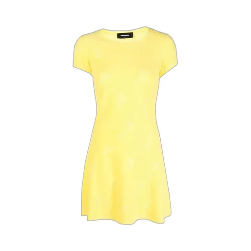 Round-Neck Flared Mini Dress