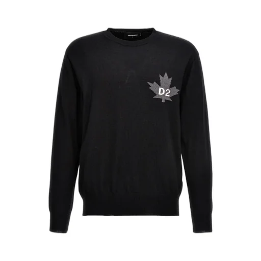 Logo-Intarsia Crewneck Jumper