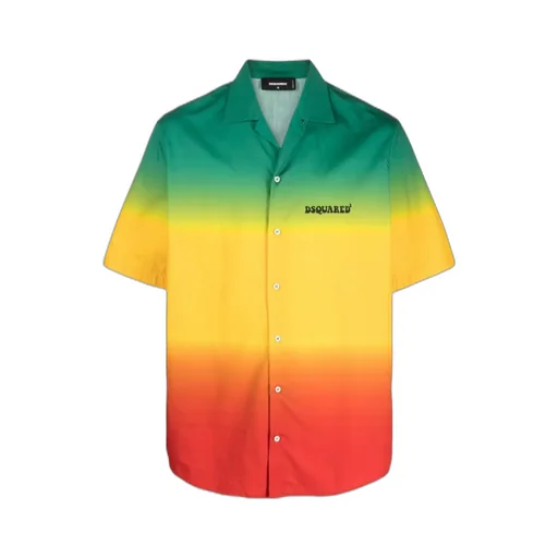 Ombré-Effect Short-Sleeve Shirt