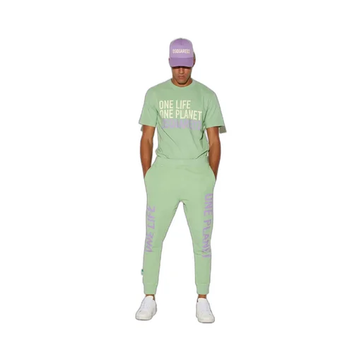 Slogan-Print Cotton Track Pants