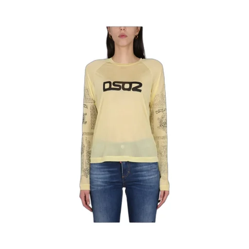 Logo-Printed Long-Sleeved Crewneck Top