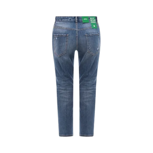 Slim-Fit Distressed Cropped Jeans