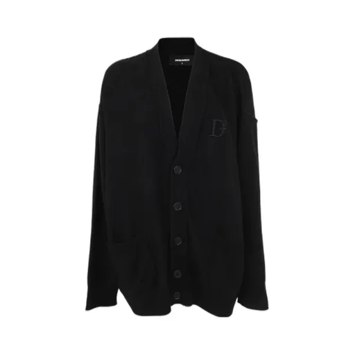 Logo Embroidered V-Neck Cardigan