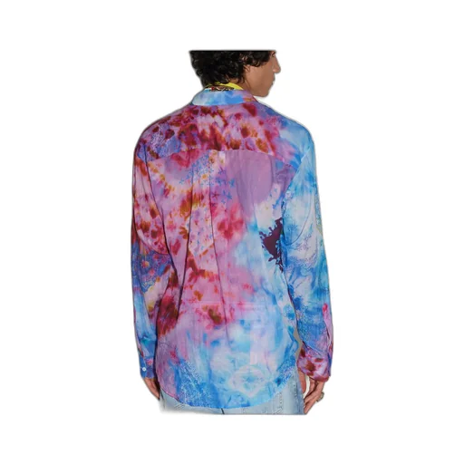 Tie-Dye Printed Straight Hem Shirt