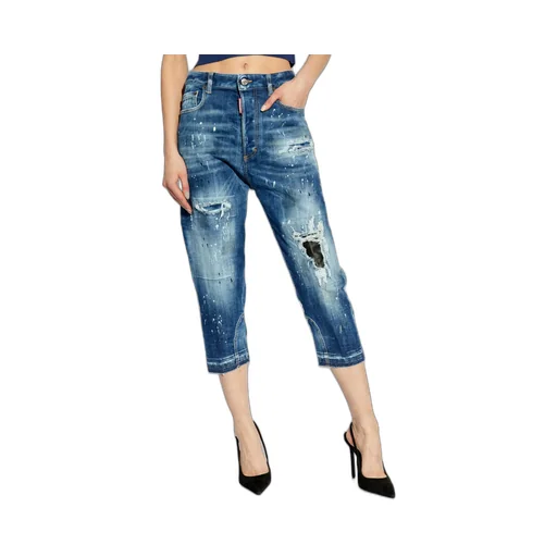 Distressed Cropped Jeans
