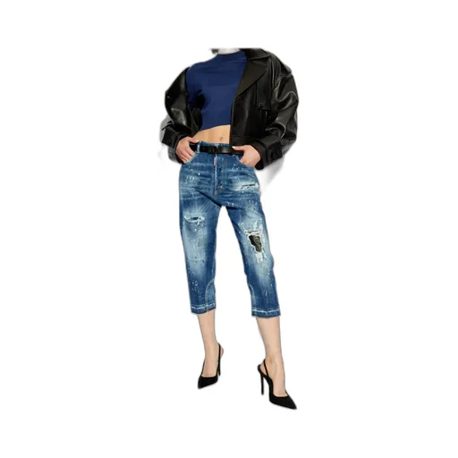 Distressed Cropped Jeans