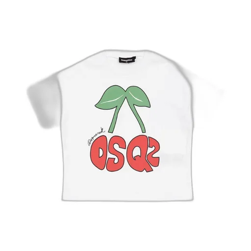 Cherry Logo Printed Crewneck T-Shirt