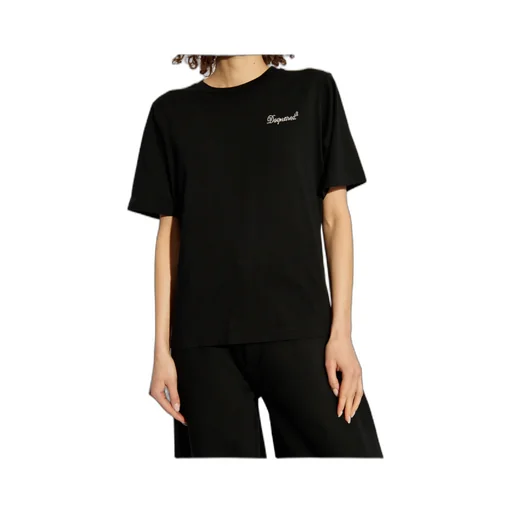 Logo Rhinestone Embellished Crewneck T-Shirt