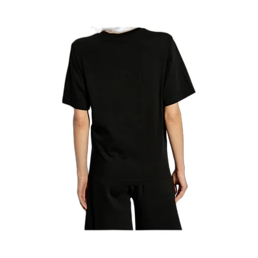 Logo Rhinestone Embellished Crewneck T-Shirt