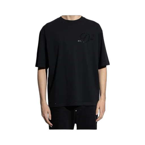 Crystal-Logo Crewneck T-Shirt