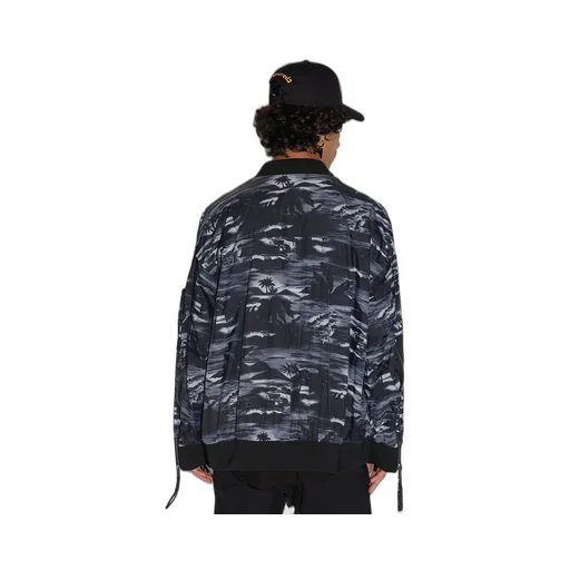 Graphic-Print Bomber Jacket