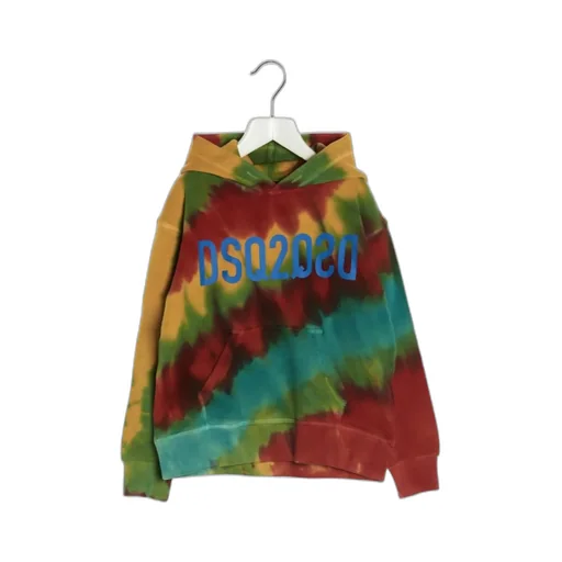 Tie-Dyed Logo Printed Hoodie