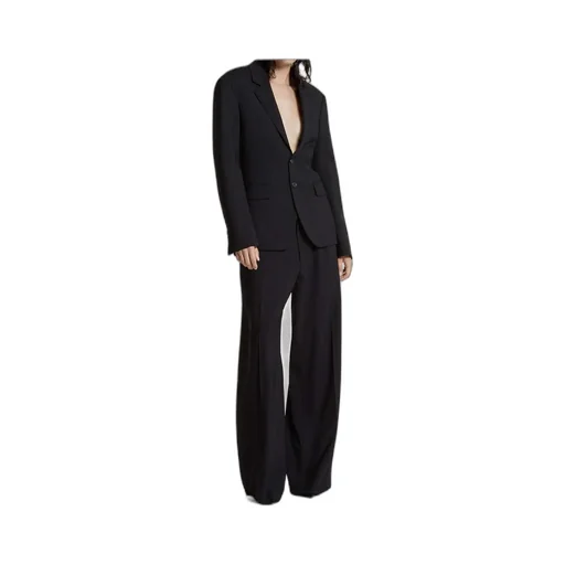Single-Breasted Blazer And Wide-Leg Pants