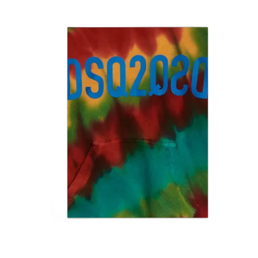 Tie-Dyed Logo Printed Hoodie