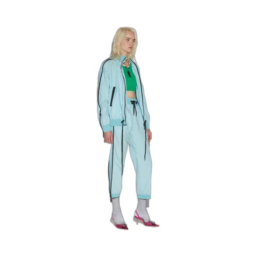 Side-Zip Logo-Patch Trousers