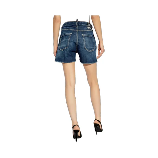 Vintage Effect Denim Shorts
