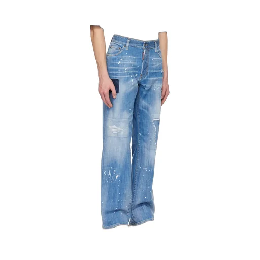 Logo-Patch Distressed Jeans
