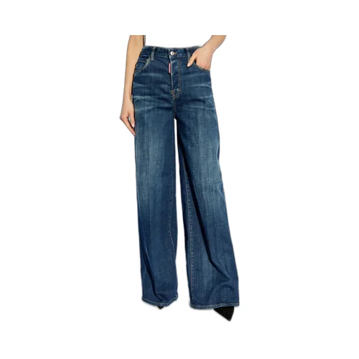 Logo Patch Flared Jeans