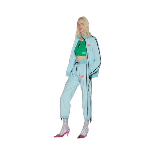 Side-Zip Logo-Patch Trousers
