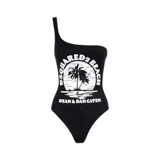 One-Piece Swimsuit With Single Shoulder Strap