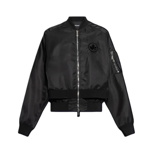 Logo-Appliqué Zipped Bomber Jacket