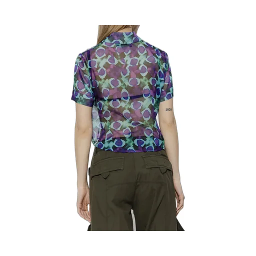 Floral-Printed Short-Sleeved Button-Up Shirt