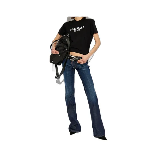 Mid-Waisted Flared Jeans