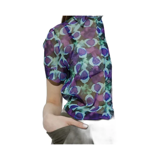 Floral-Printed Short-Sleeved Button-Up Shirt