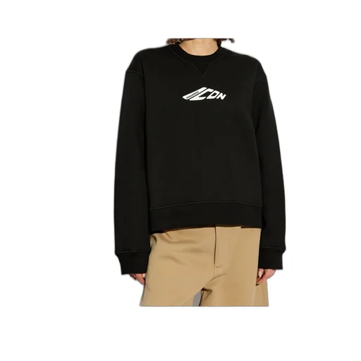 Icon Logo Printed Crewneck Sweatshirt