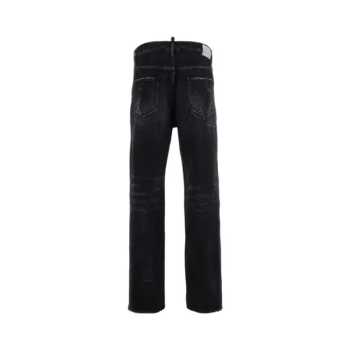 Distressed Straight-Leg Jeans