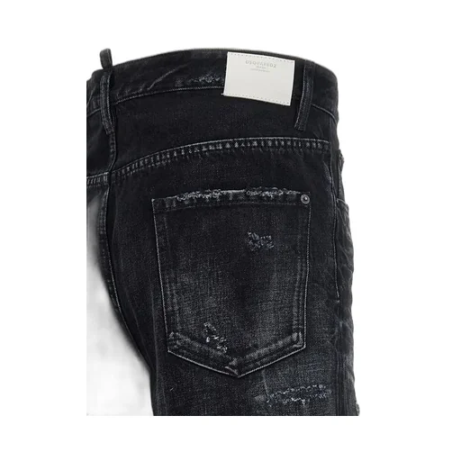 Distressed Straight-Leg Jeans