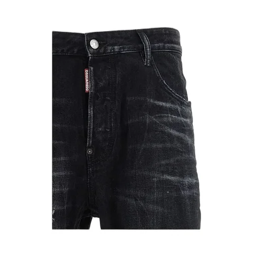 Distressed Straight-Leg Jeans