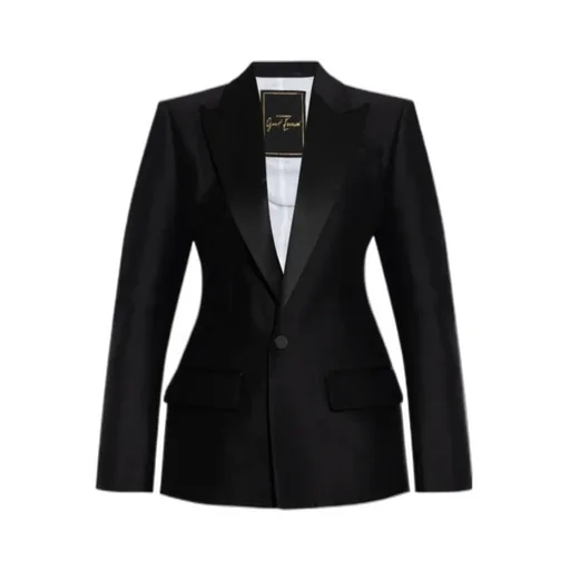 V-Neck Single-Breasted Blazer