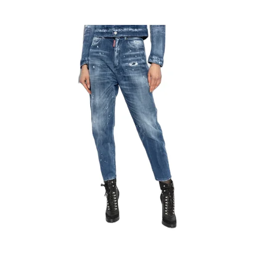 Distressed Tapered Leg Jeans