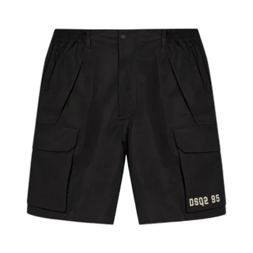 Logo Printed Cargo Shorts