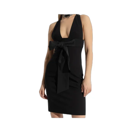 Bow-Embellished Sleeveless Mini Dress