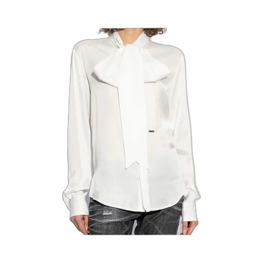 Paris Bow Detailed Logo Plaque Shirt