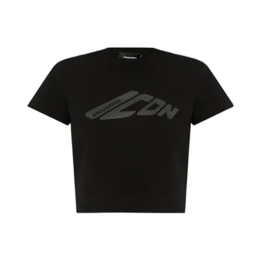 Icon Printed Cropped T-Shirt