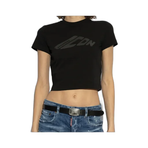 Icon Printed Cropped T-Shirt