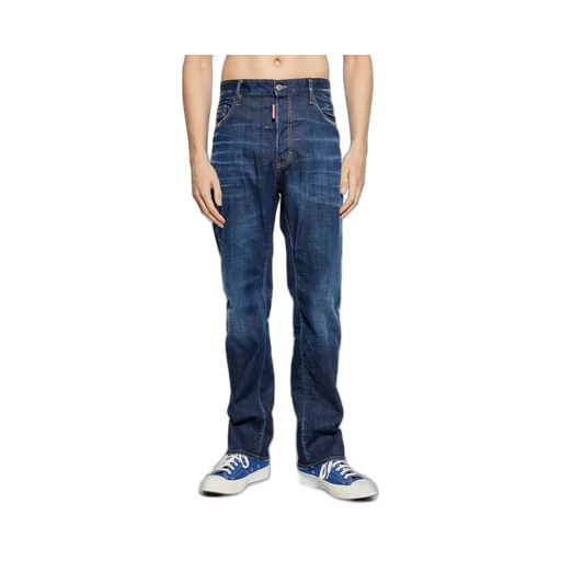 Logo Patch Straight-Leg Jeans