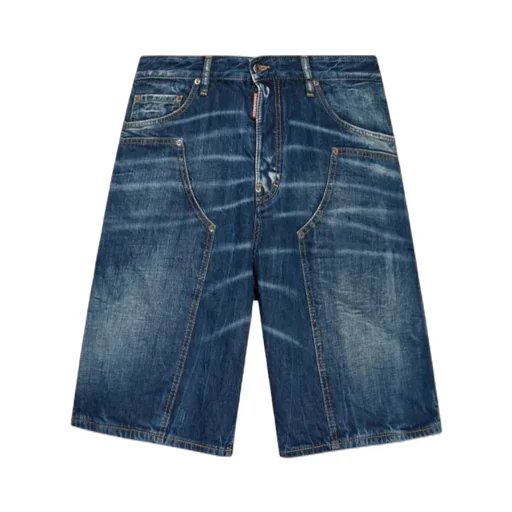 Logo Patch Denim Shorts