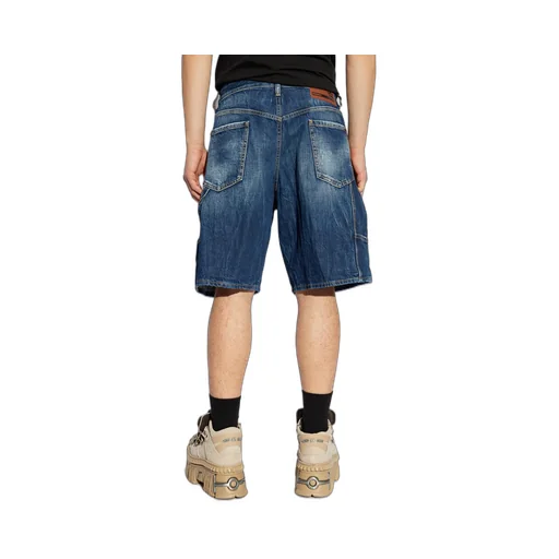 Logo Patch Denim Shorts