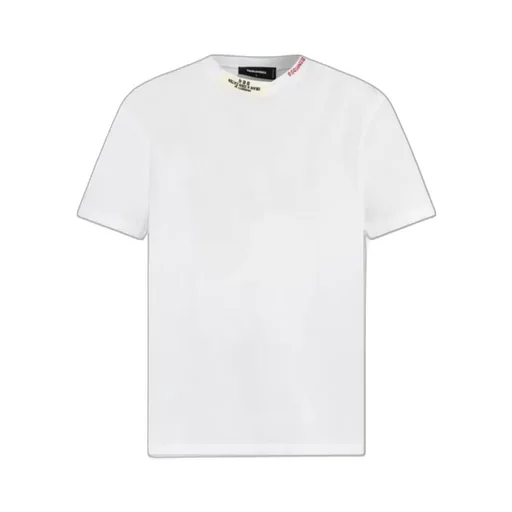 Logo Printed Neckline Short-Sleeved T-Shirt