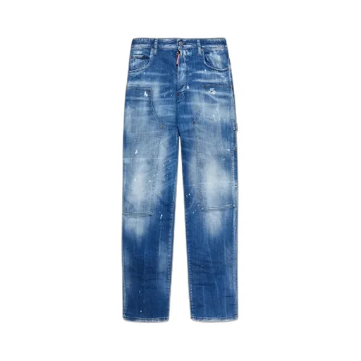 Loose-Fit Distressed Jeans