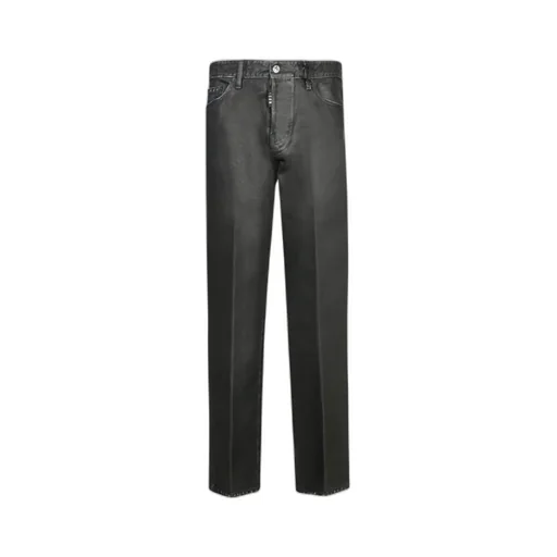 Garment-Dyed Straight Leg Jeans
