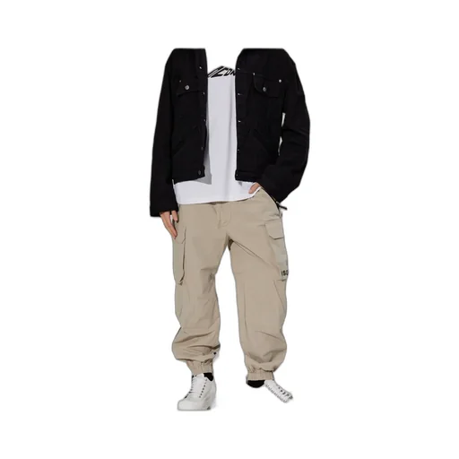 Logo Printed Tapered Cargo Trousers