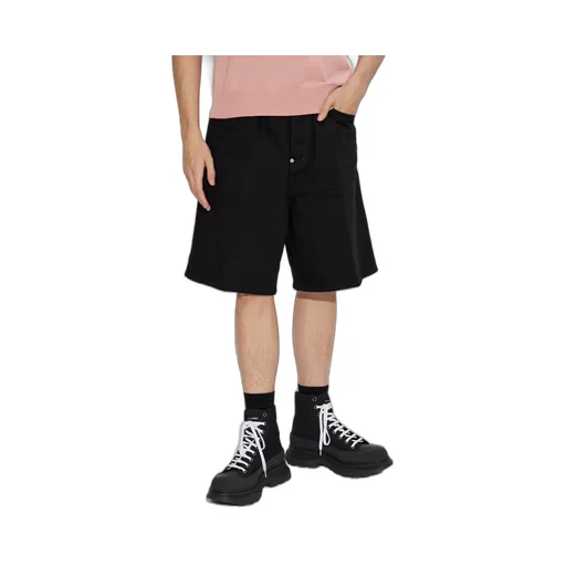 Wide-Leg Bermuda Denim Shorts