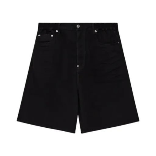 Wide-Leg Bermuda Denim Shorts