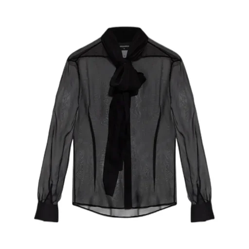 Chiffon Pussy Bow Shirt